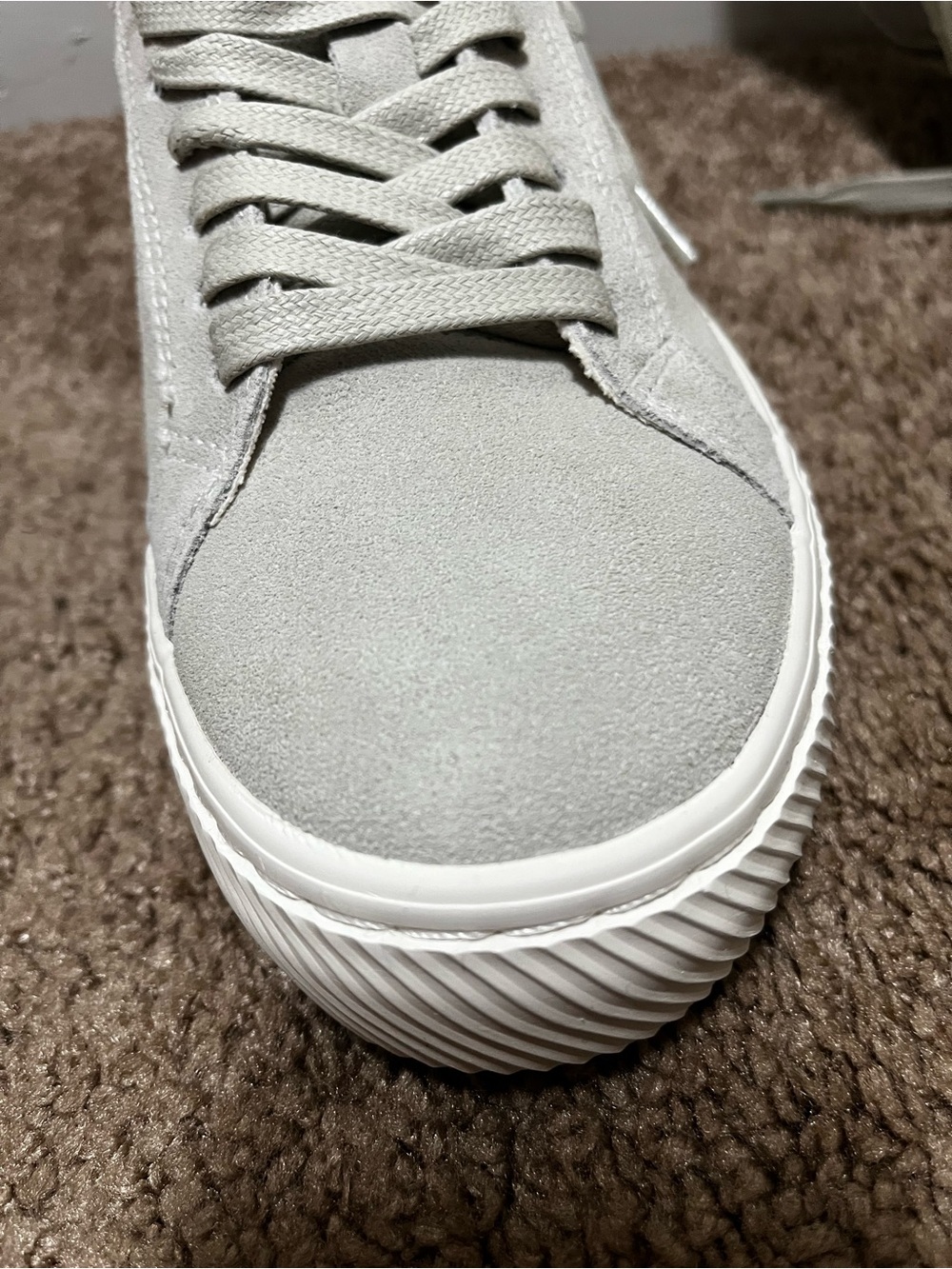 Casual Women's Suede Low-Top Sneakers in Almond - Picture 6 of 8